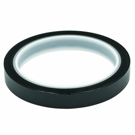 Bertech High-Temperature Polyimide Tape, 1 Mil Thick, 1/4 In. Wide x 36 Yards Long, Black PPTB-1/4